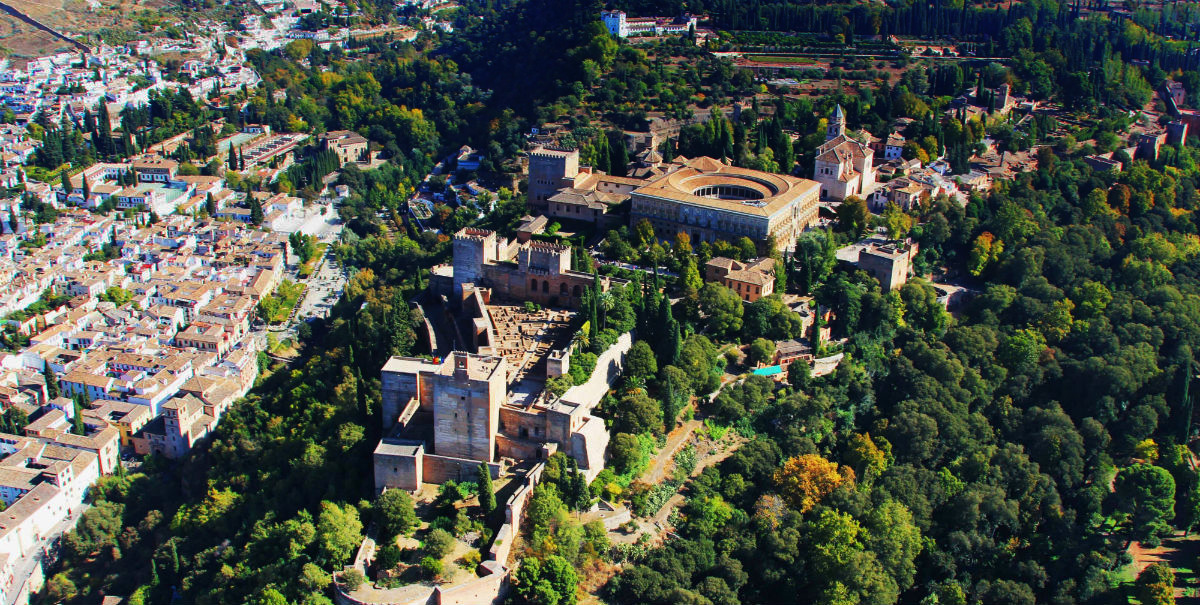 Vista aérea de la Alhambra
