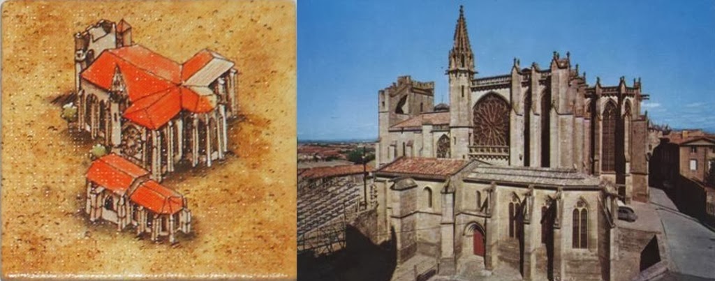 Loseta de Catedral del juego y la Basílica de Saint-Nazare