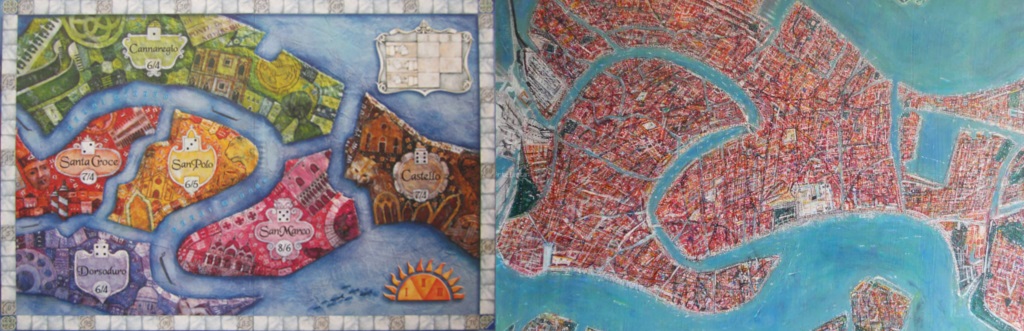 Tablero de San Marco - Representación aérea de Venecia