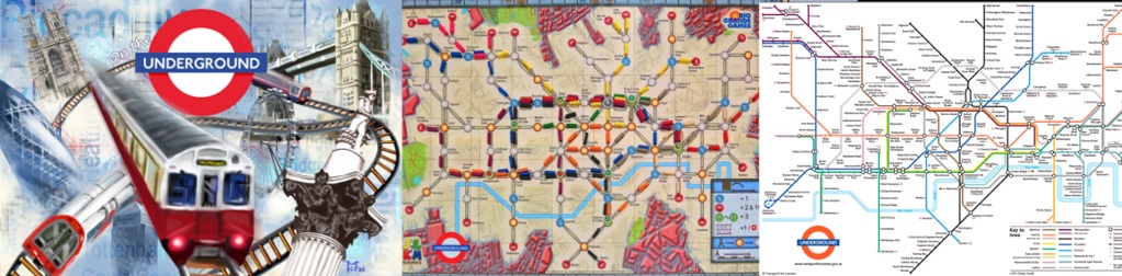 Portada y Tablero de On the Underground - Mapa de Lineas de Metro de Londres