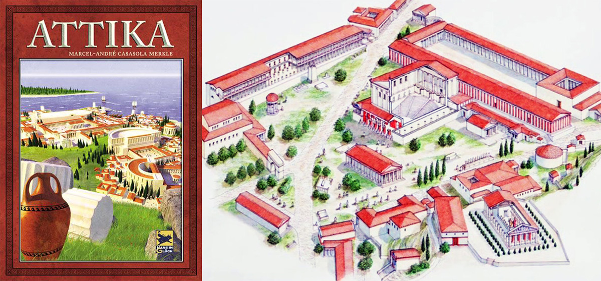 Portada de Attika - Ilustración del Ágora de Atenas